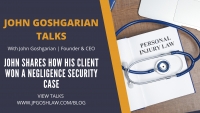 John Goshgarian Talks Episode 2.2 for Aventura, Florida Citizen - John Shares How His Client Won A Negligence Security Case