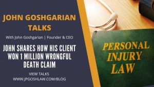 John Goshgarian Talks Episode 2.1 for Palm Springs North, Florida Citizen - John Shares How His Client Won 1 Million Wrongful Death Claim
